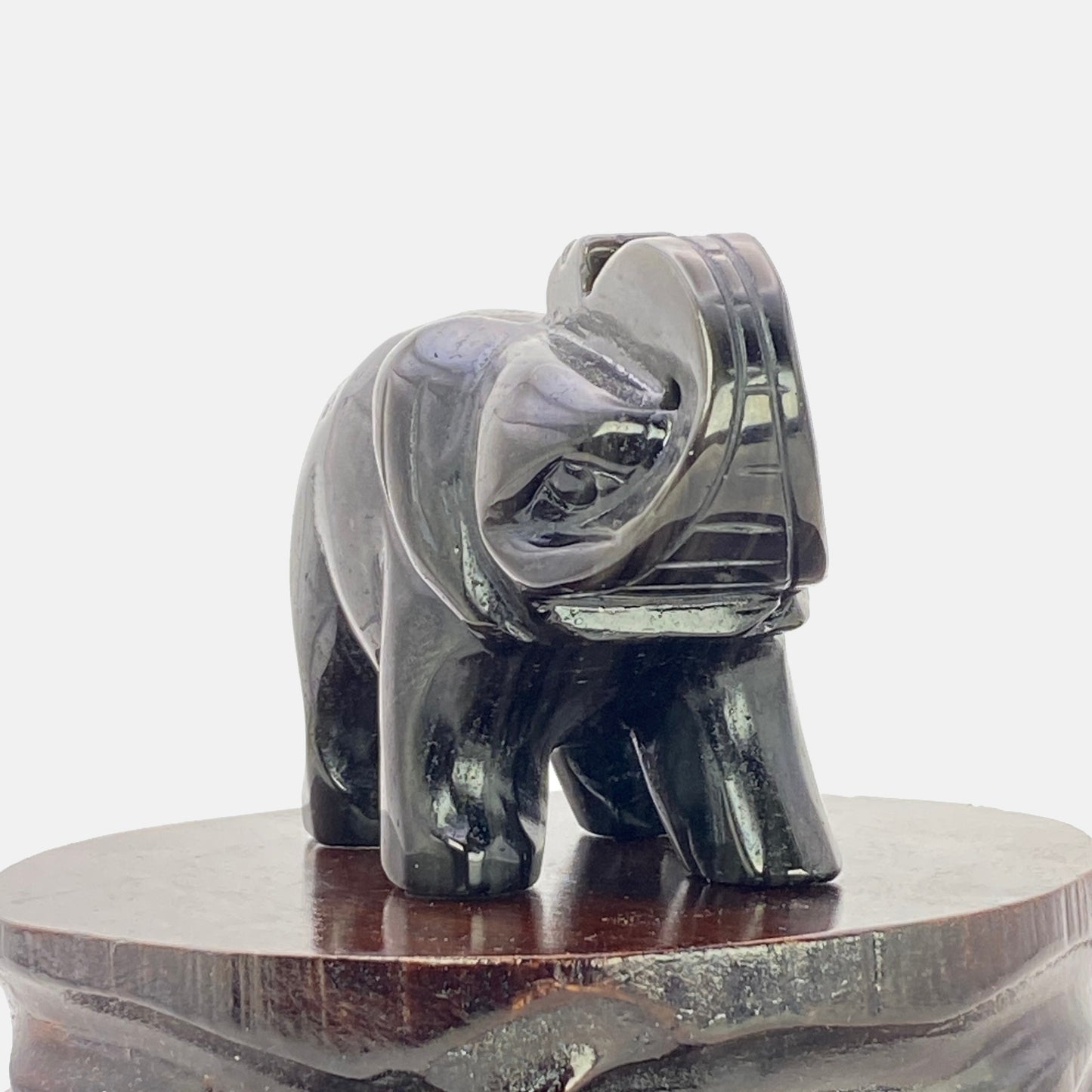 Silver Sheen Obsidian Elephant #1