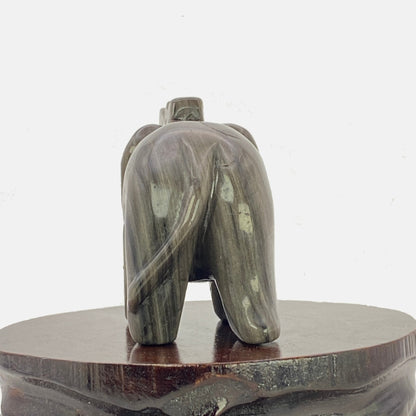 Silver Sheen Obsidian Elephant #2