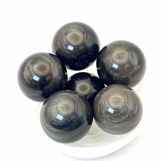 Silver Sheen Obsidian Sphere - 31mm
