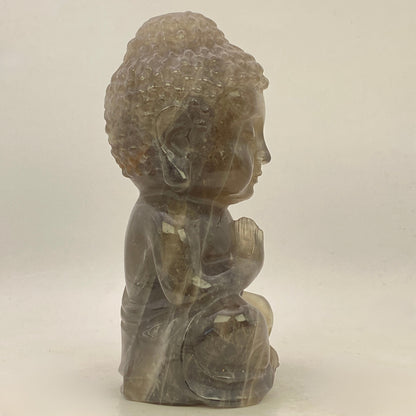 LARGE Smokey Quartz Buddha - Almost 1KG!