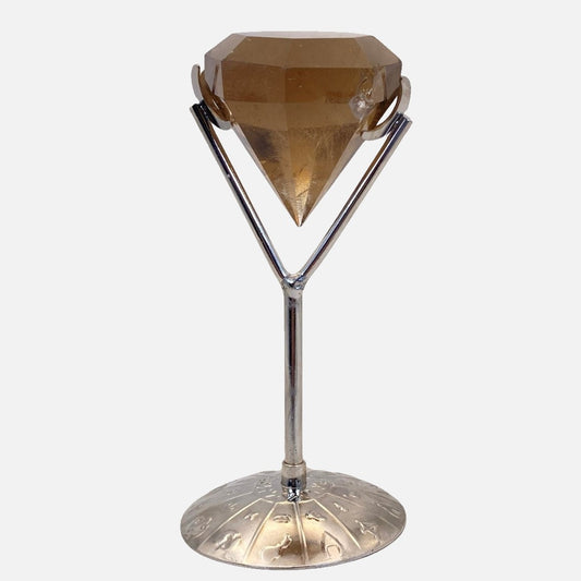 Smokey Quartz Diamond with Free Stand