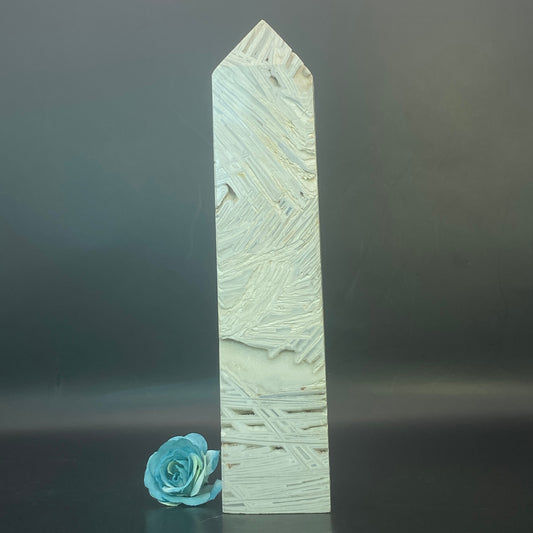 Druzy Snow Agate Tower #1 - 19cm tall