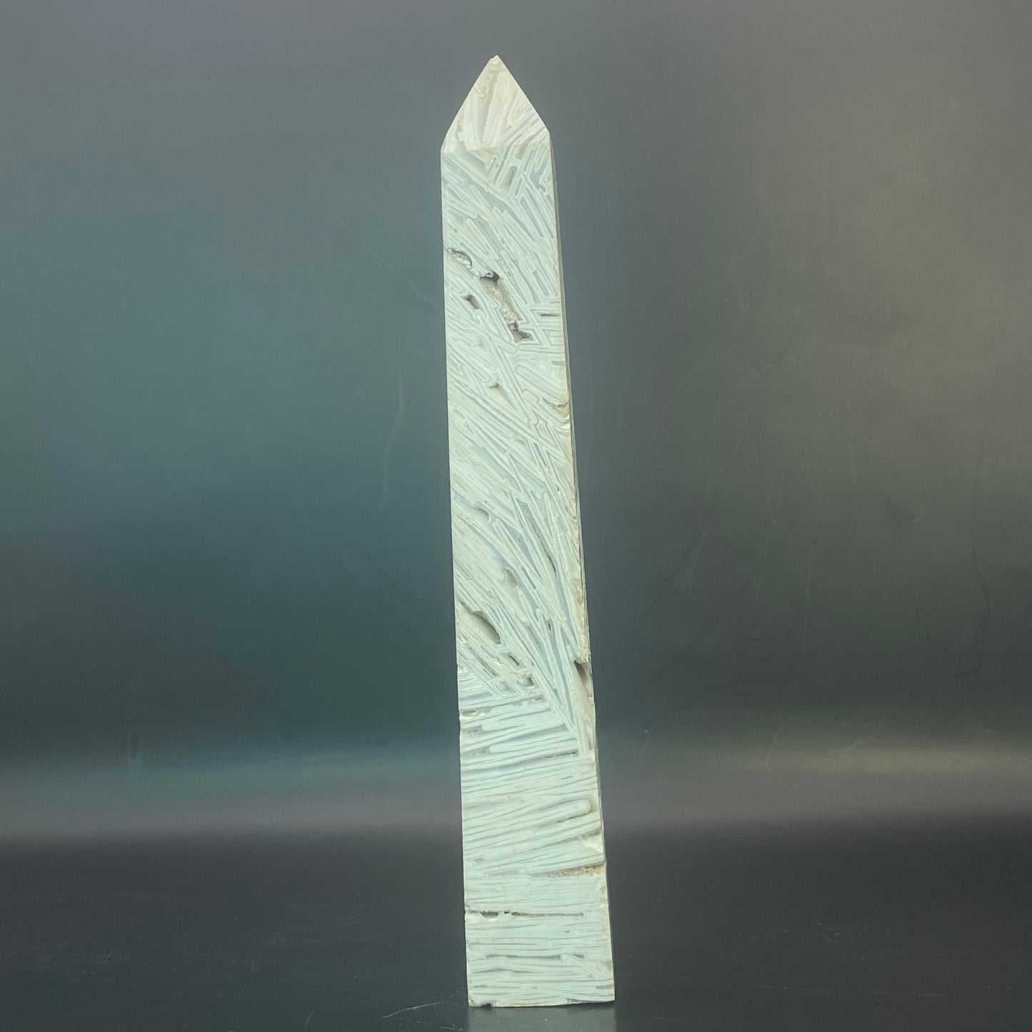 Druzy Snow Agate Tower #1 - 19cm tall