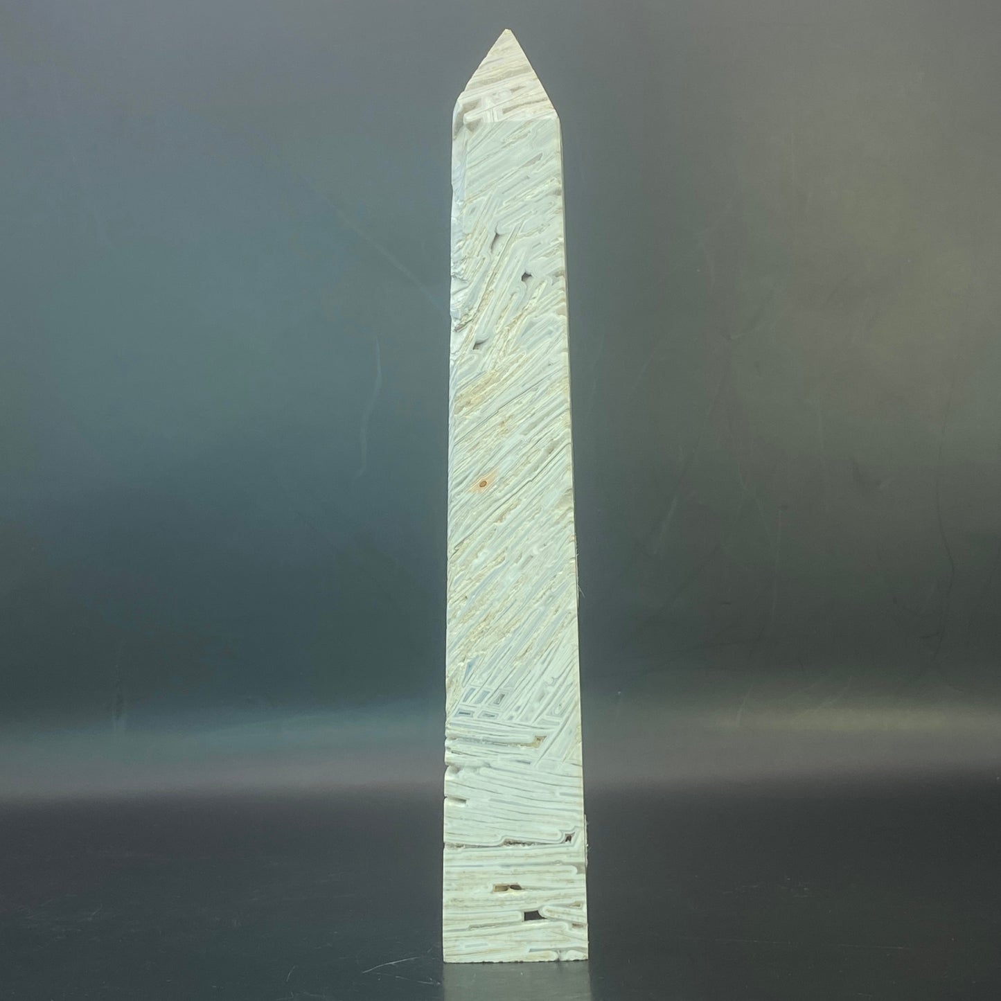 Druzy Snow Agate Tower #1 - 19cm tall