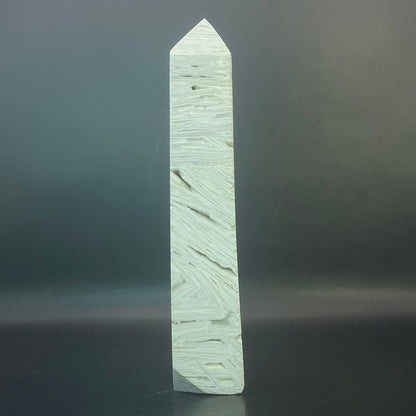 Druzy Snow Agate Tower #2 - 18cm tall