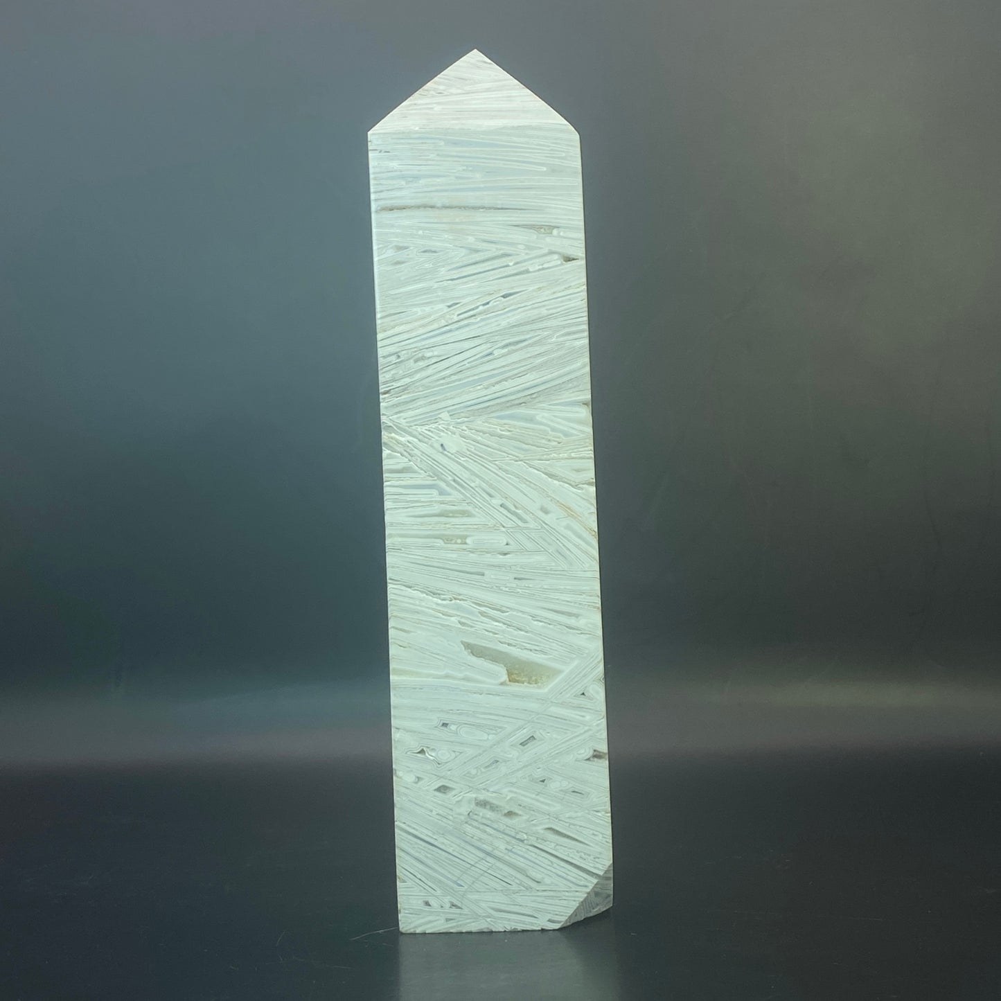 Druzy Snow Agate Tower #2 - 18cm tall