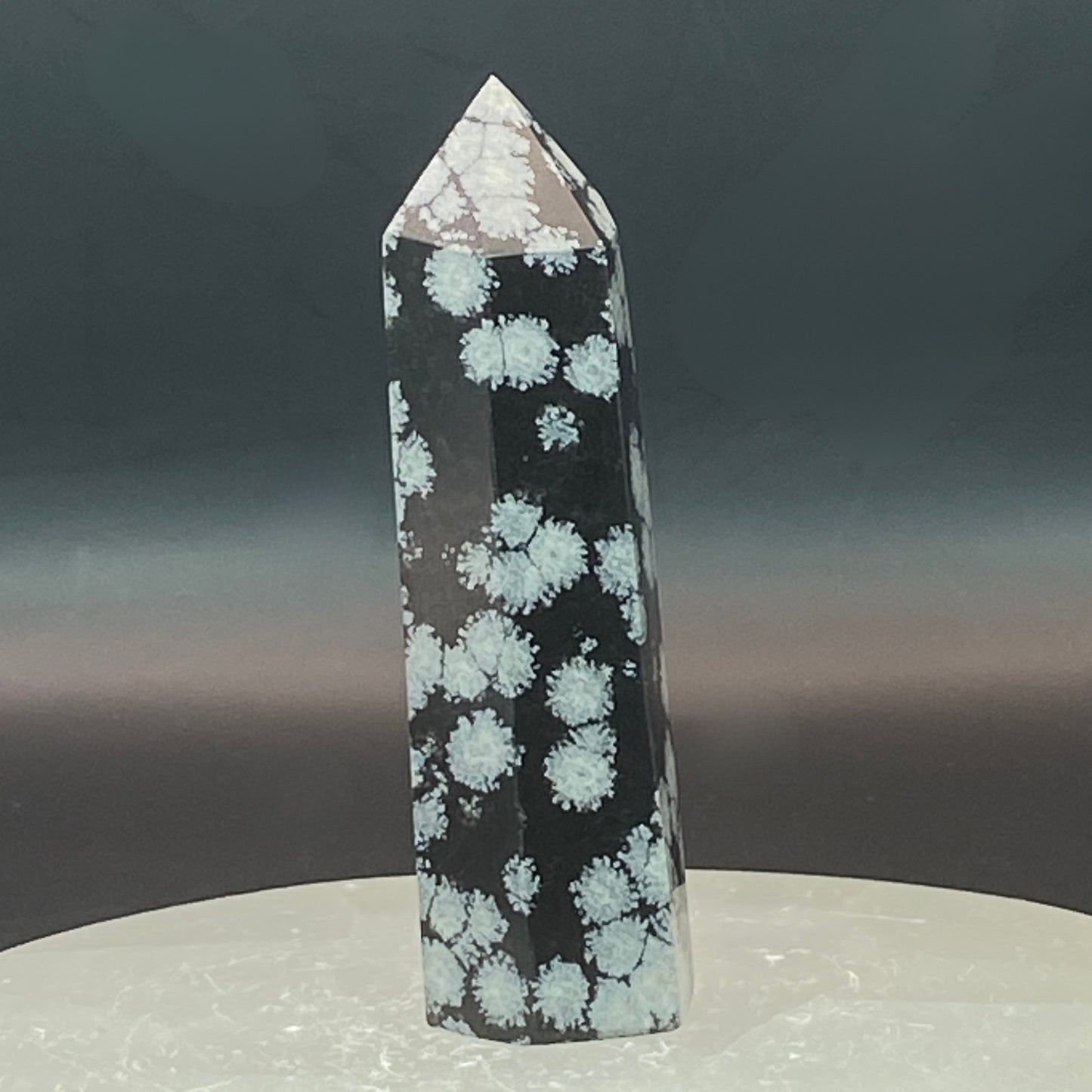 Snowflake Obsidian Point #8