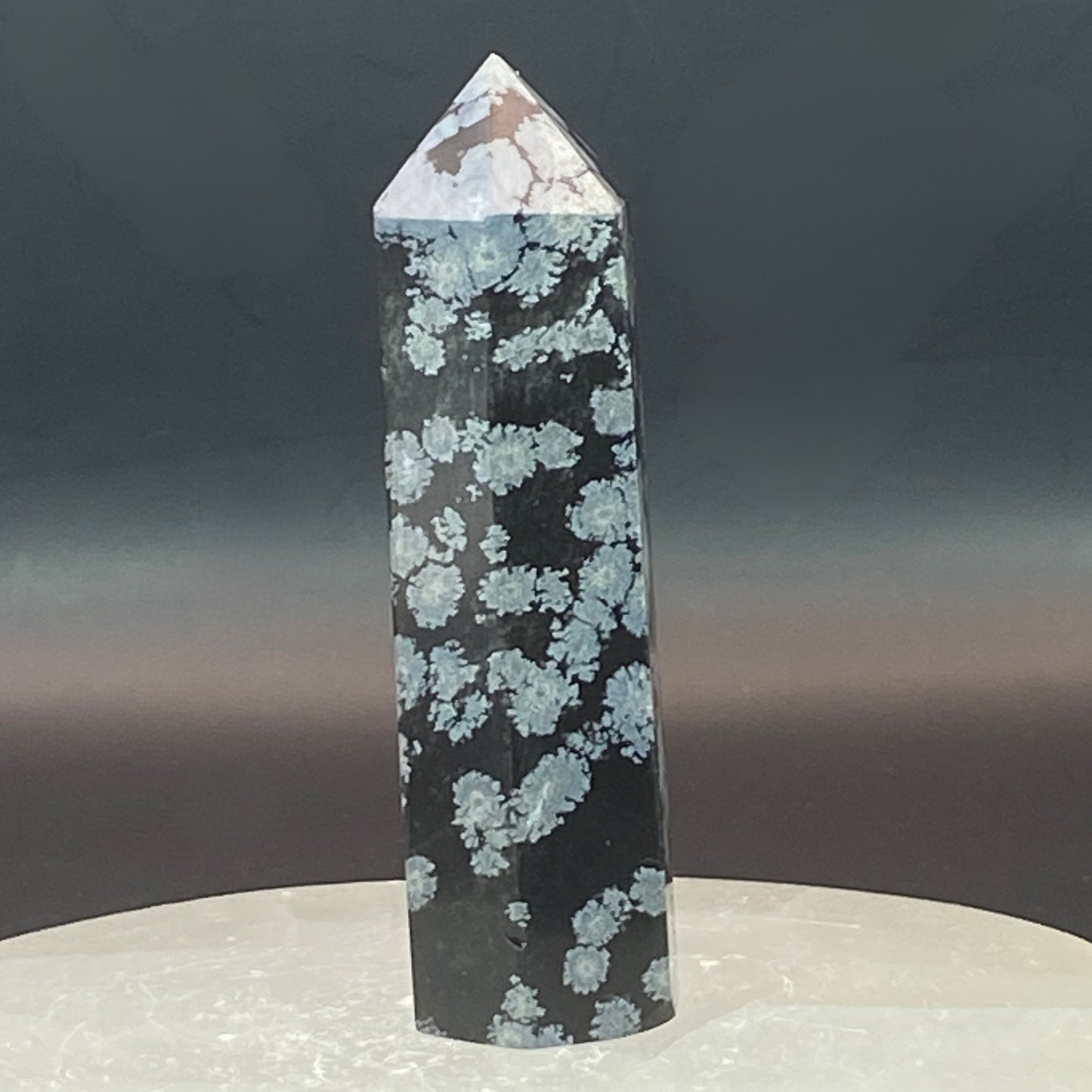 Snowflake Obsidian Point #9