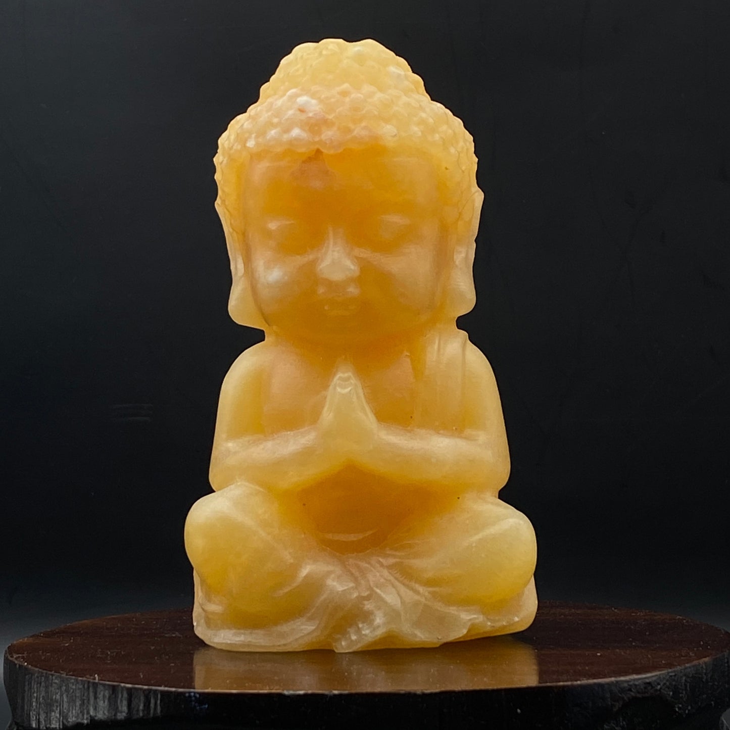 Yellow Calcite Buddha - Medium