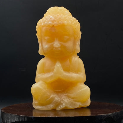 Yellow Calcite Buddha - Medium