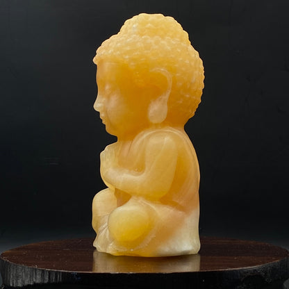 Yellow Calcite Buddha - Medium
