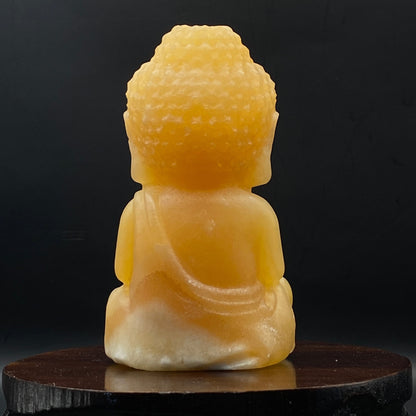 Yellow Calcite Buddha - Medium