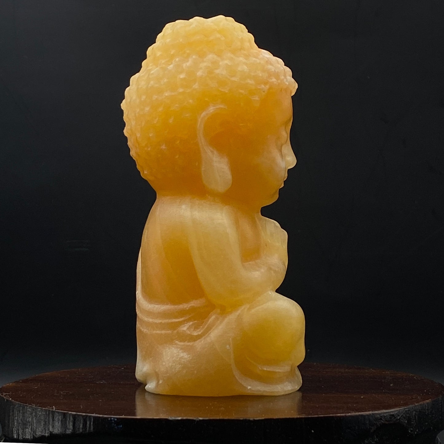 Yellow Calcite Buddha - Medium